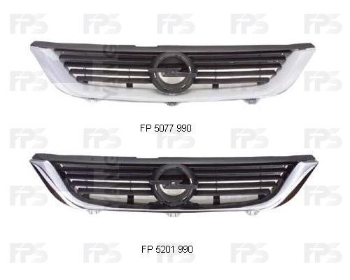 Решетка радиатора Opel Vectra B '95-02 (FPS) черная/грунт 6320031