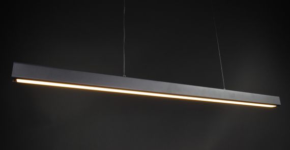 Люстра світлодіодна підвісна LED світильник для квартири на стелю лед 27350 Чорний 15-100х6х100 см. | Зображення 2