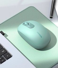 Мишка UGREEN 2.4GHz MU105, бездротова, 2400dpi., 3кн., Зелена