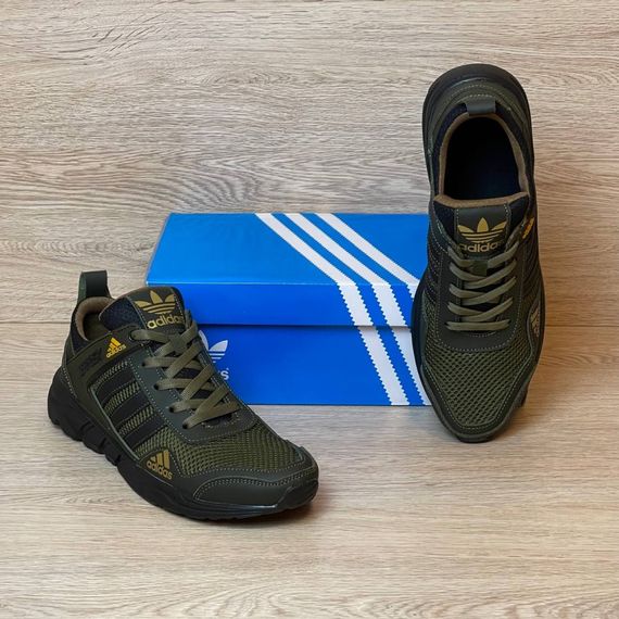 Кросівки Adidas літо сітка хакі | Зображення 2