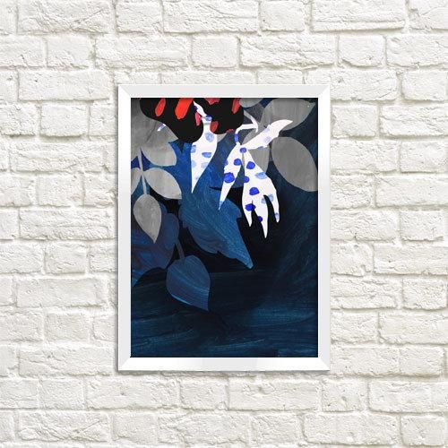 Постер в рамці Квіти 15x21 см, A5 (WMT5_ART034_WH)