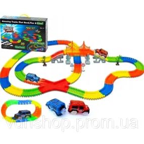 Magic tracks светящаяся дорога, гоночная трасса на 360 деталей, меджик трек