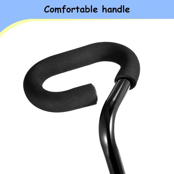 Ручка-держатель для обучения езде на детском велосипеде толкатель для балансировки беговела алюминиевый черный | Зображення 3