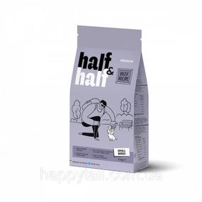 Корм Half&Half для взрослых собак малых пород (говядина), 2 кг