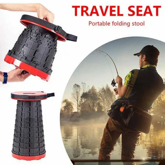 Складаний стілець Telescopic stool, компактний розкладний телескопічний для походів і риболовлі | Зображення 7