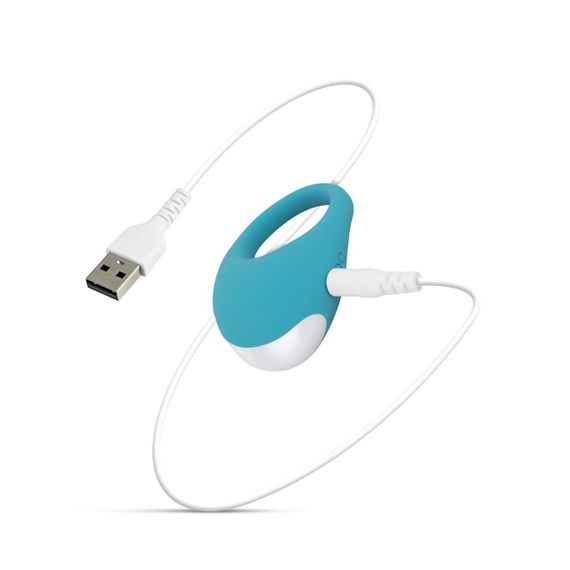 Ерекційне кільце Cala Azul Jose Vibrating Cockring з вібрацією, USB, водонепроникне IPX7, стимуляція | Зображення 7