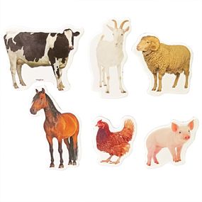 Дитячий набір магнітів "Тварини Ферма" ML4032-24 в наборі 6 магнітів