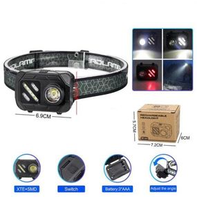Ліхтар налобний WT-509+XPE+9SMD (white+red), 3xAAA, Box