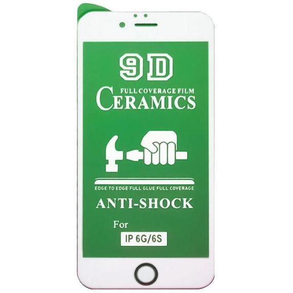 Захисна плівка Ceramics 9D для iPhone 6/6s (4.7"") Білий