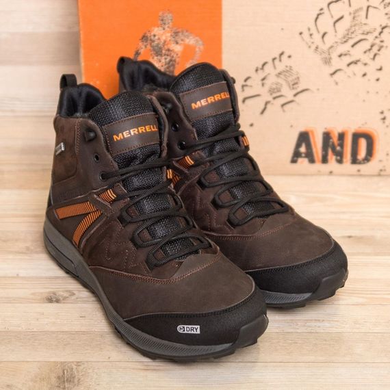 шкіряні зимові черевики Merrell коричневі | Зображення 4