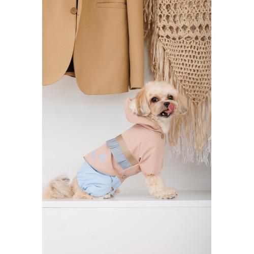 Дощовик Pet Fashion Tina для дівчаток розмір XL бежевий/блакитний | Зображення 3