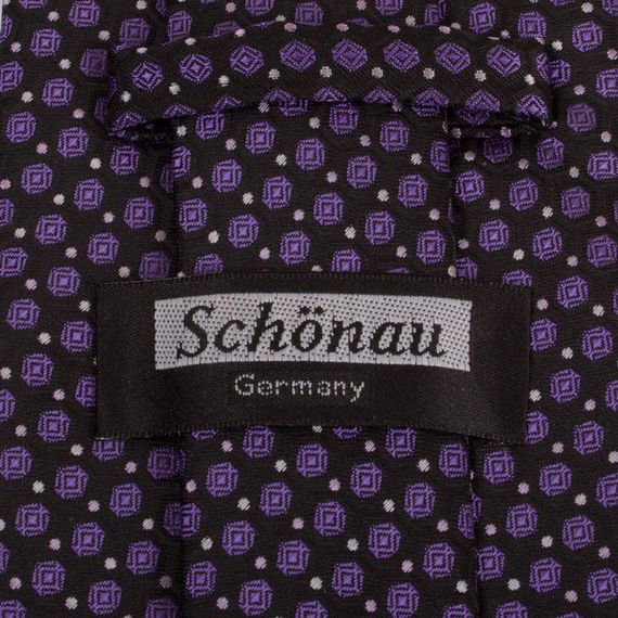 Краватка поліестерова стандартна фіолетово-чорна Schönau (Шонау)-42 | Зображення 2