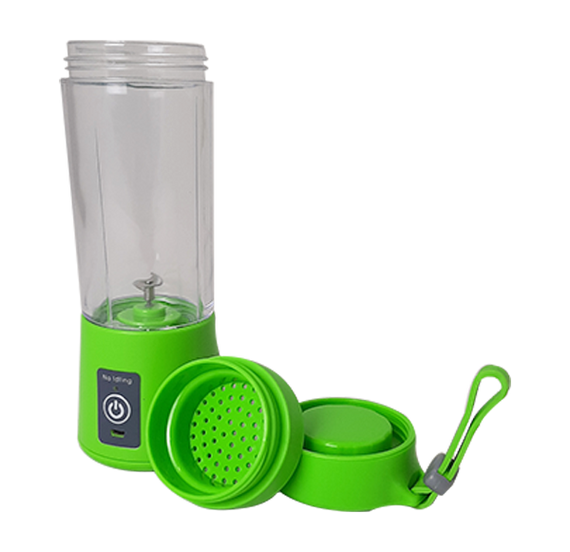 Блендер Smart Juice Cup Fruits USB Зелений 2 ножі