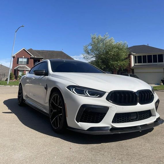 Накладка на передній бампер Lip (для F91/F92/F93 M8, Карбон) для BMW 8 cерія G14/G15/G16 2018- рр | Зображення 2