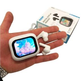 Наушники беспроводные с дисплеем LX10 TWS Earbuds LED Белые