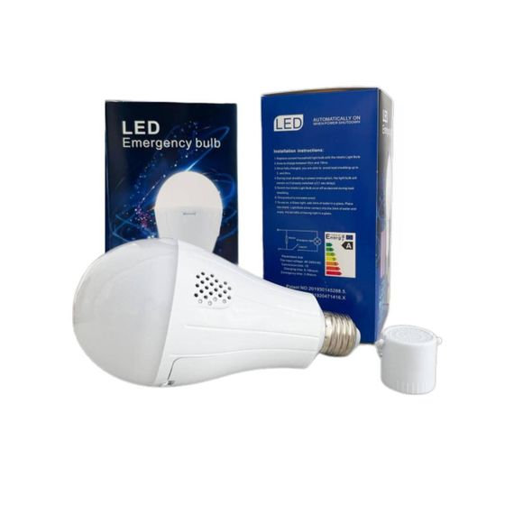 Акумуляторна LED лампочка Е27 15W з акумуляторами 6500К Без бренду 8518741984425 | Зображення 1