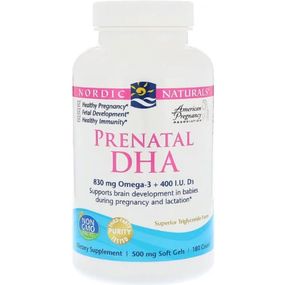 Омега 3 Nordic Naturals Prenatal DHA 500 mg 180 Soft Gels Unflavored NOR-01748