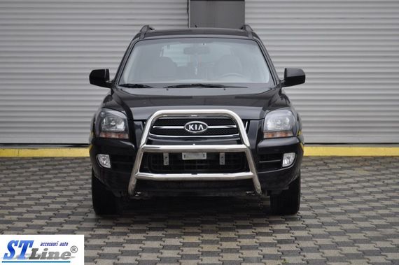 Кенгурятник WT018 (нерж.) для Kia Sportage 2004-2010 гг | Зображення 1