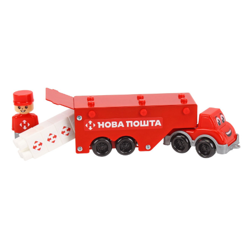 Іграшка Конструктор Фура Нова пошта металевий Технок | Зображення 3