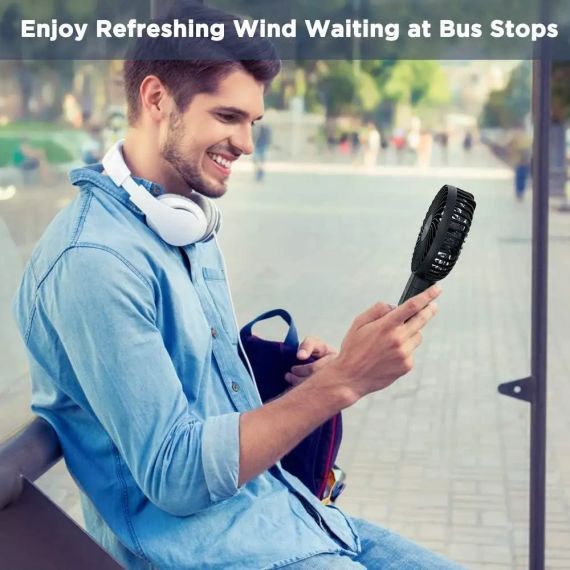 Портативний портативний вентилятор EasyAcc Ручной вентилятор EasyAcc, портативный USB-вентилятор [мощный | Зображення 6