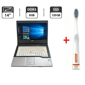 Ноутбук Fujitsu LifeBook S752 / 14" (1366x768) TN / Intel Core i5-3340M (2 (4) ядра по 2.7 - 3.4 GHz) / 8 GB DDR3 / 120 GB SSD / Intel HD Graphics 4000 / WebCam / VGA б/в + Подарунок Розумна інтерактивна зубна щітка Colgate Connect M1 / Bluetooth