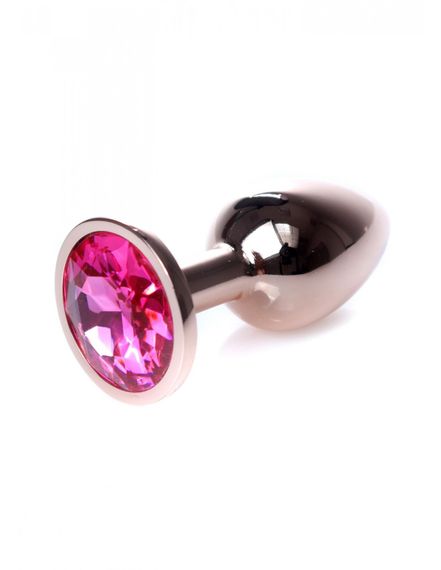 Анальний плаг S з рожевим каменем Boss of toys Jewellery | Зображення 2