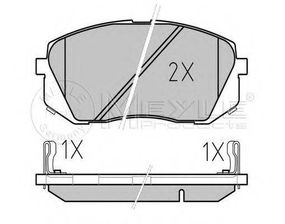 Комплект гальмівних колодок з 4 шт. дисків MEYLE 0252450116W на HYUNDAI ELANTRA GT (GD)