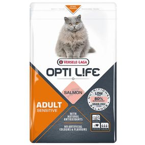 Сухий корм Opti Life Sensitive Опти Лайф Сенситив з лососем для котів з чутливим травленням 2,5 кг