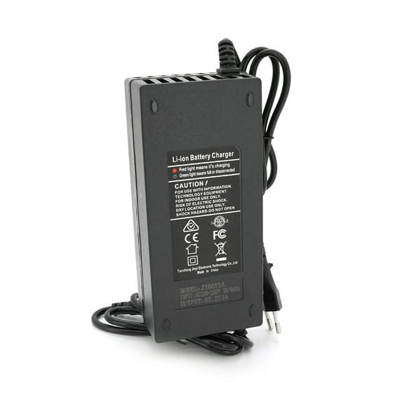 Зарядний пристрій Jinyi для акумуляторів Li-ion 60V(67,2V),16S,3A,штекер 5,5,з індикацією,BOX | Зображення 2