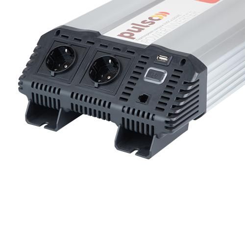 Перетворювач напруги PULSO/ISU-1500/12V-220V/1500W/LCD/USB-5VDC2.0A/син.хвиля/клеми | Зображення 4