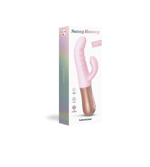 Подвійний пульсатор-кролик Love To Love SASSY BUNNY - BABY PINK Sex Aura | Зображення 7