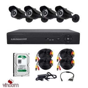Комплект AHD видеонаблюдения CoVi Security AHD-4W KIT  HDD500