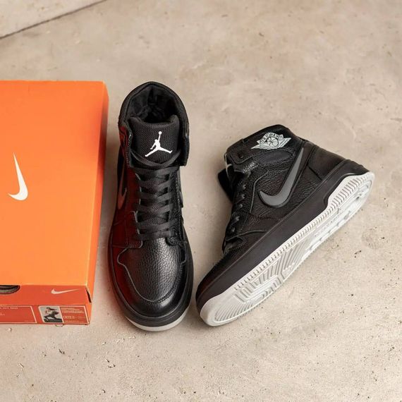 зимові шкіряні ботінки Nike Air Max чорні | Зображення 4