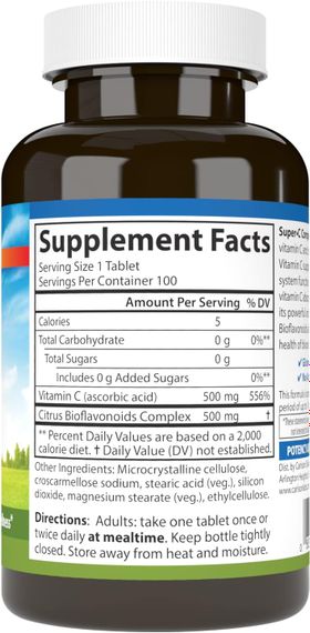Super C Complex, 100 Vegetarian Tablets | Зображення 1