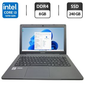 Ноутбук Б-клас Medion Akoya E11409 / 14" (1366x768) TN / Intel Core i3-1005G1 (2 (4) ядра по 1.2 - 3.4 GHz) / 8 GB DDR4 / 240 GB SSD / Intel UHD Graphics / WebCam / Коробка б/в