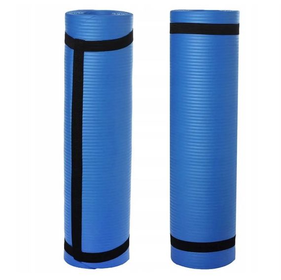 Килимок для йоги та фітнесу Power System PS-4017 NBR Fitness Yoga Mat Plus Blue (180х61х1) (PS-4017_Blue) | Зображення 3
