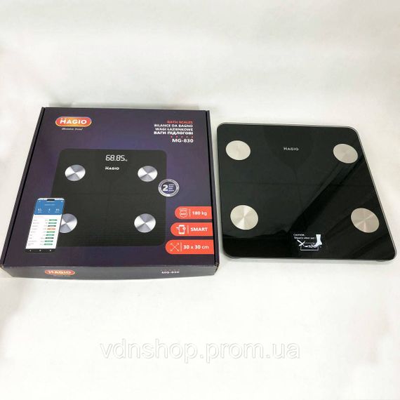 Ваги з функцією синхронізації з додатком MAGIO, Фітнес-ваги підлогові електронні, Розумні побутові ваги XG-30 | Зображення 7