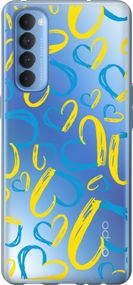 Чехол на Oppo Reno 4 Pro Сердца UA "5292u-2024-17620"