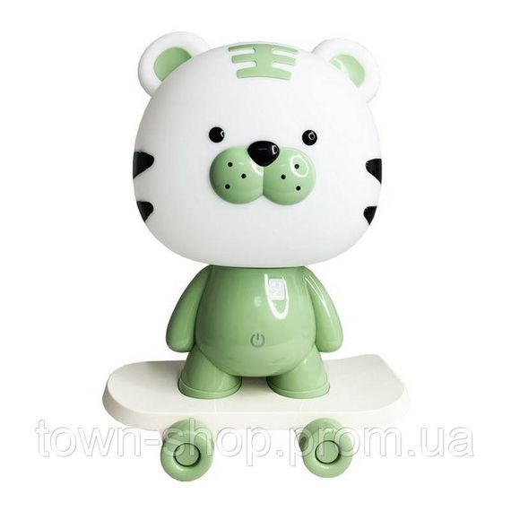 Ночник детский «Тигр на скейте» MGZ-1408(Green) сетевой, питание от USB
