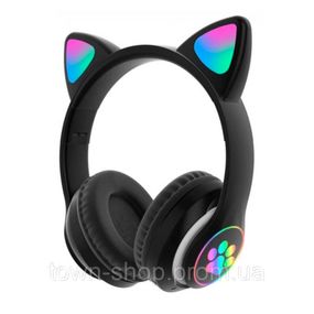 Беспроводные Bluetooth наушники Cat Ear YR-28M Led, Black