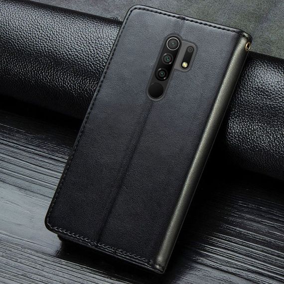 Шкіряний чохол-книжка GETMAN Gallant (PU) для Xiaomi Redmi Note 8 Pro Чорний | Зображення 4