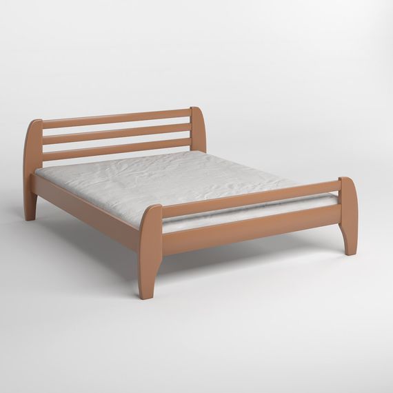 Двоспальне дерев&#039;яне ліжко Mebigrand Мілан Коричневий (RAL8025) 140х200 см (MBG-6374) | Зображення 1