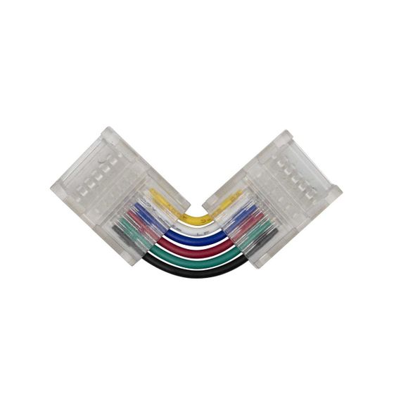 Конектор PROLUM для стрічки SMD SLIM 12ММ6PINRGB+ССТКутовий - L