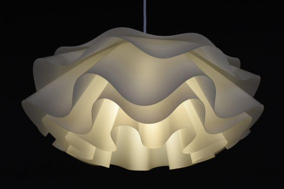 Люстра підвісна на 1 лампочку 27946 Білий 25-140х40х40 см. | Зображення 6