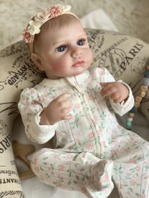 Коллекционная Силиконовая Кукла Реборн Анатомическая Новорождённая Девочка Младенец Луна (Виниловая Кукла) Reborn 50 см