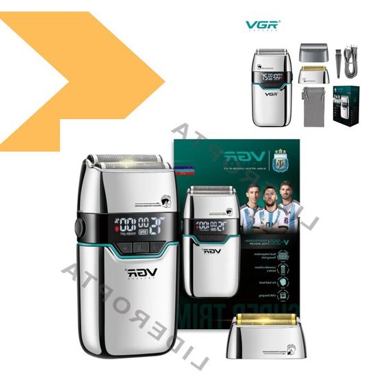 Електробритва VGR V-350 Silver, подвійне лезо, XPRO. (45695-V-350 SILVER_629) | Зображення 3