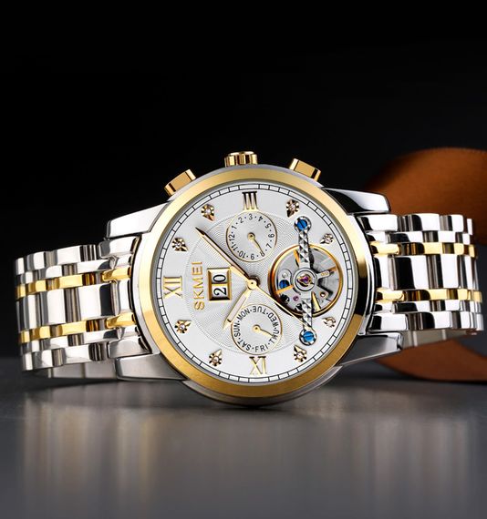 Жіночий годинник Skmei M029TGDSI Gold-Silver-Silver | Зображення 3