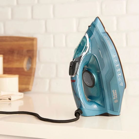 Праска Russell Hobbs Powersteam Ultra Coconut Smooth, 3100Вт, 350мл, паровий удар -230гр, самоочищення, керам. підошва, блакитний (26340-56) | Зображення 6