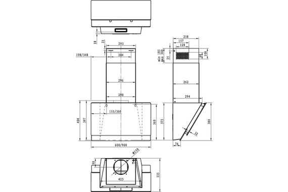 Вытяжка Gorenje наклонная WHI649B21S | Зображення 1