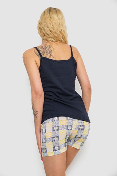 Жіноча піжама з принтом, колір темно-синій, 238R3052 | Зображення 3